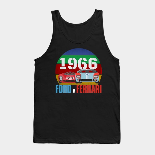 Ford Vs Ferrari Tank Top by Recapaca